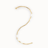 Gold Cable Chain Bracelet with Flat Bar - BRENNMORE