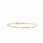 Simple Flat Bar Bracelet in Gold - BRENNMORE 