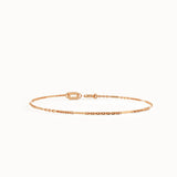 Simple Flat Bar Bracelet in Gold - BRENNMORE 
