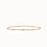 14K Gold Bar Chain Bracelet