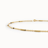 14K Gold Bar Chain Bracelet