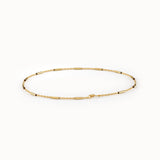 14K Gold Bar Chain Bracelet