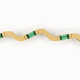 Emerald Wavy Bracelet