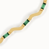 Emerald Wavy Bracelet