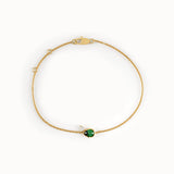 Pear Emerald Gold Bracelet