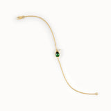 Pear Emerald Gold Bracelet