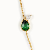 Pear Emerald Gold Bracelet