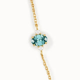 Oval Blue Topaz Bracelet