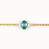 Oval Blue Topaz Bracelet