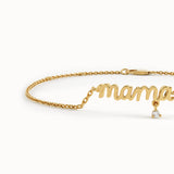 Tiny Diamond Mama Bracelet
