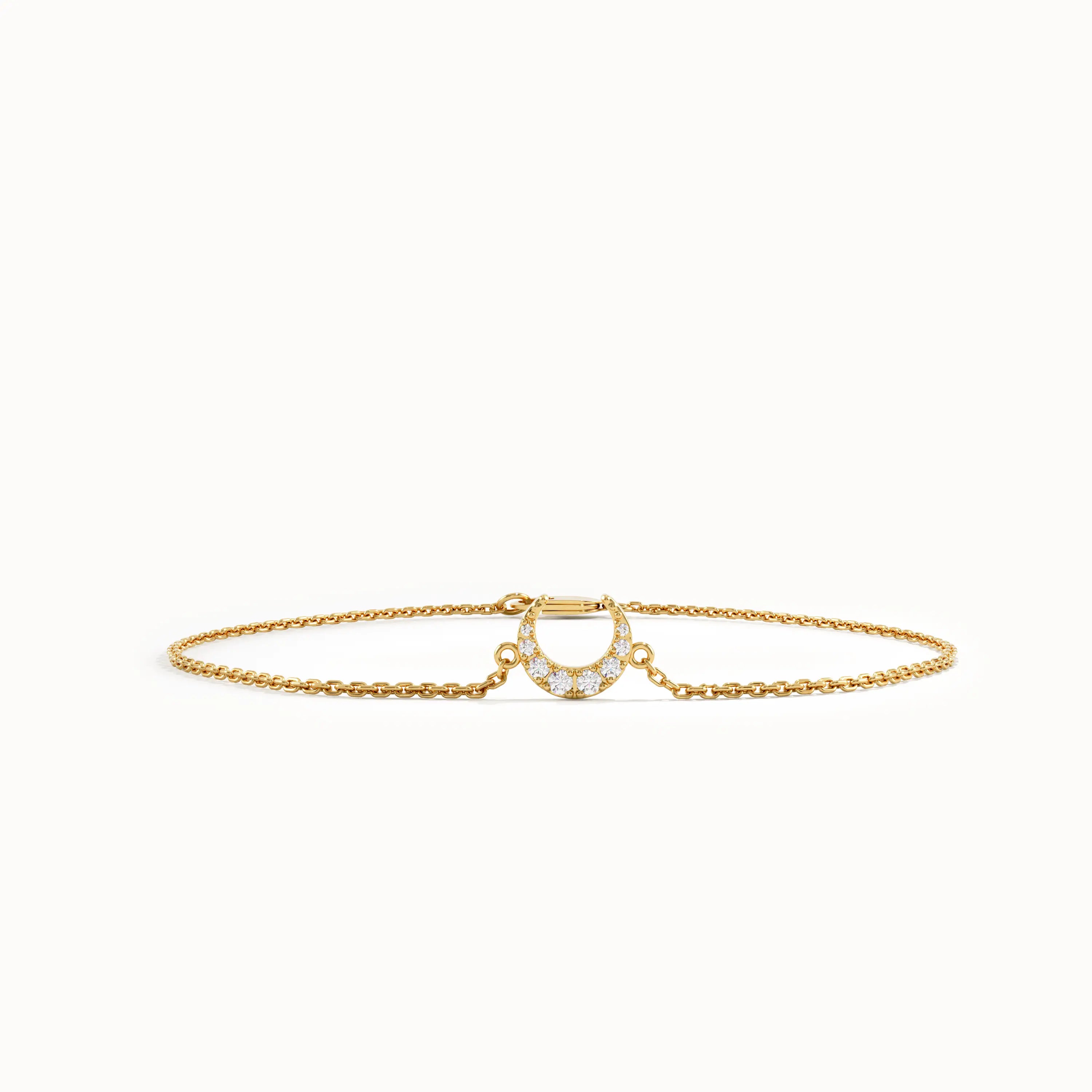 Lab Diamond Moon Bracelet - BRENNMORE 