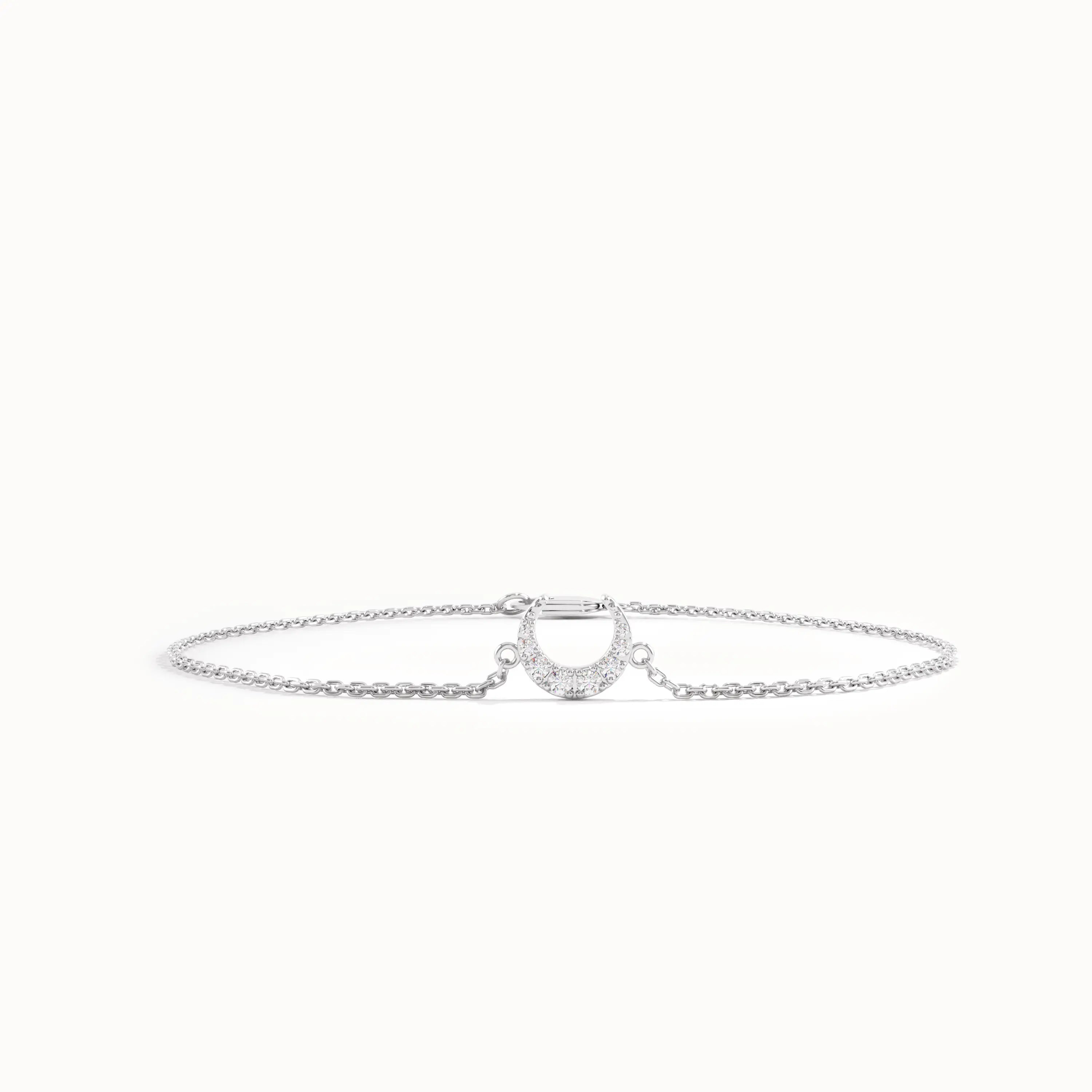 Lab Diamond Moon Bracelet - BRENNMORE 