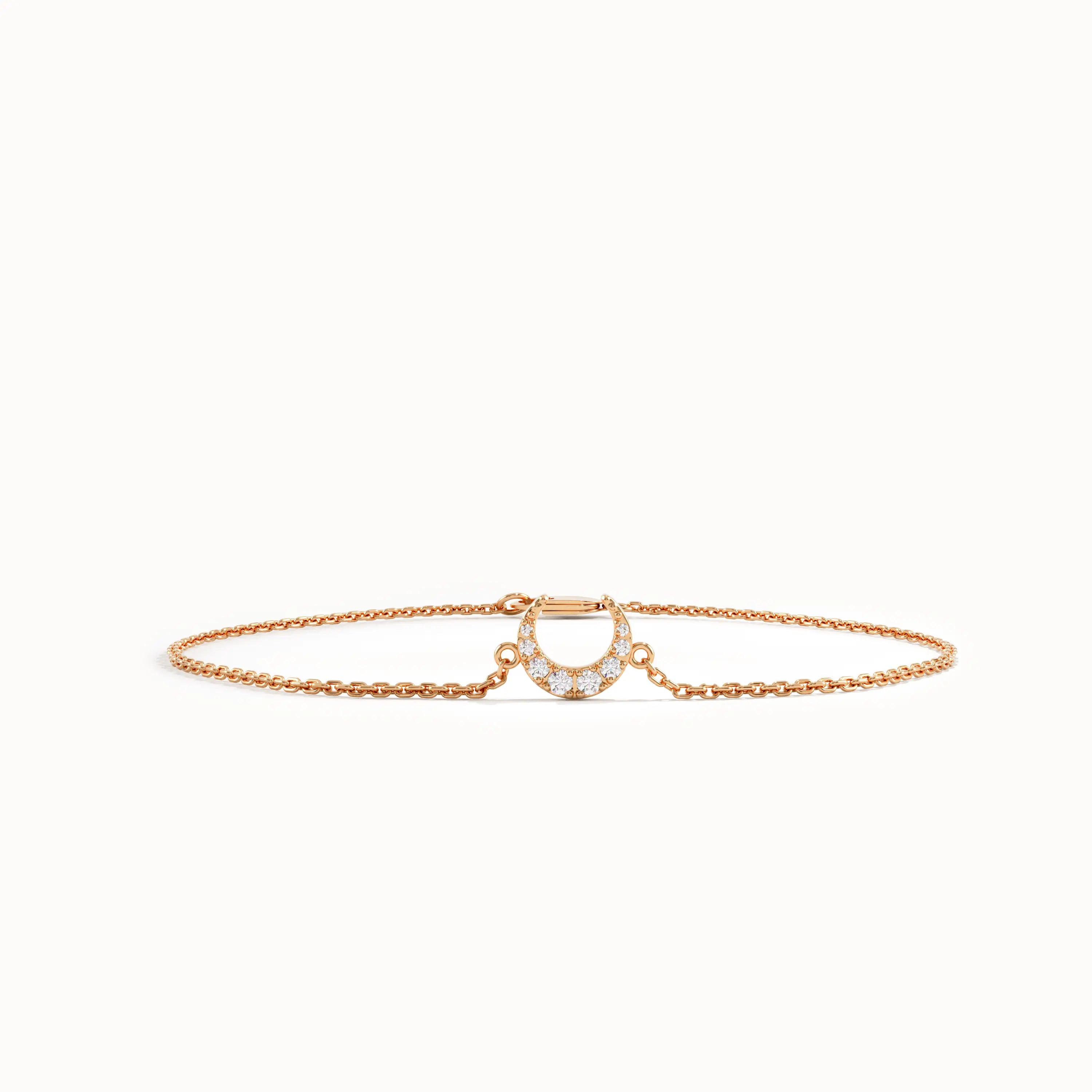Lab Diamond Moon Bracelet - BRENNMORE 
