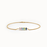 Oval Family Birthstone Bracelet - BRENNMORE 