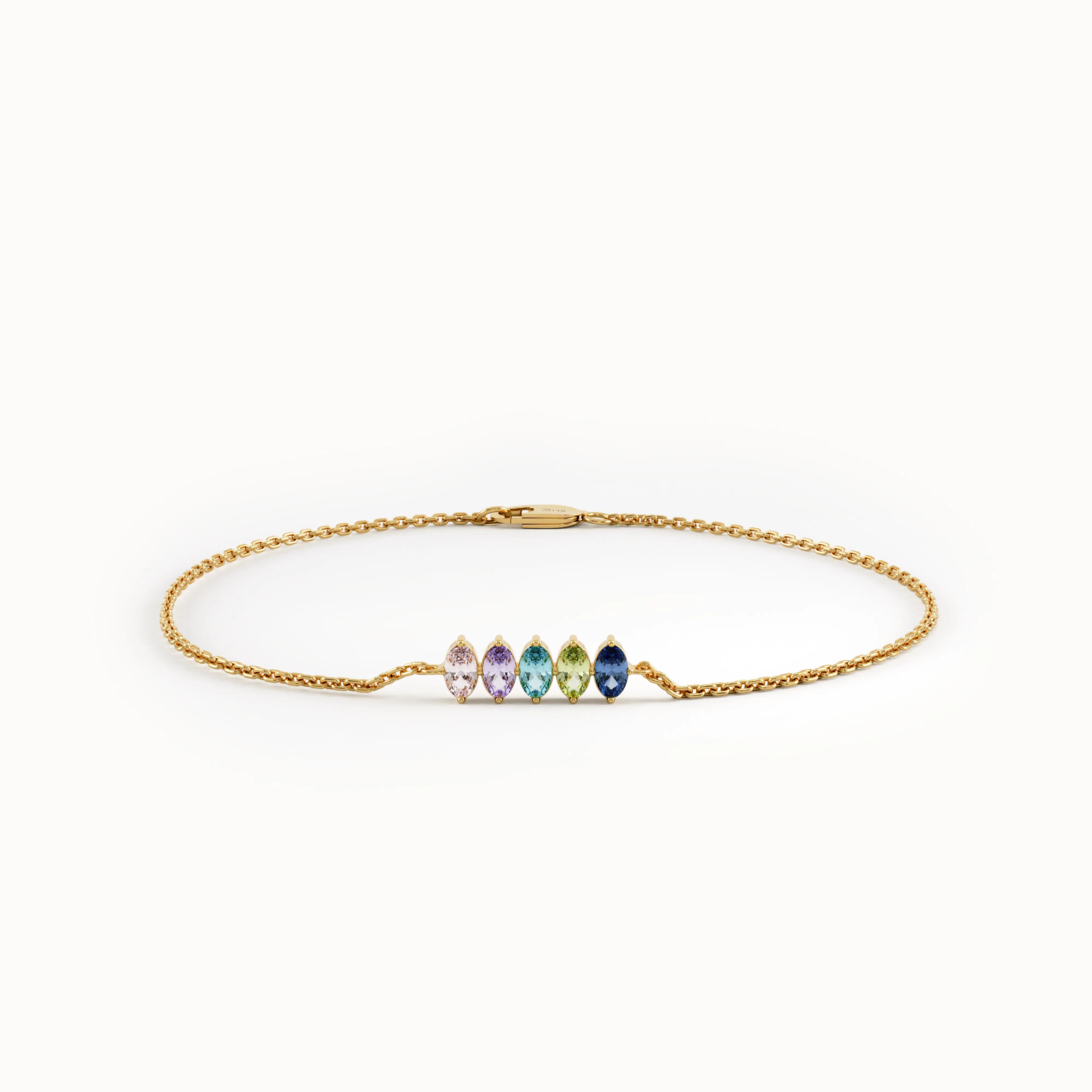 Oval Family Birthstone Bracelet - BRENNMORE 