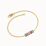 Oval Family Birthstone Bracelet for Women - BRENNMORE 