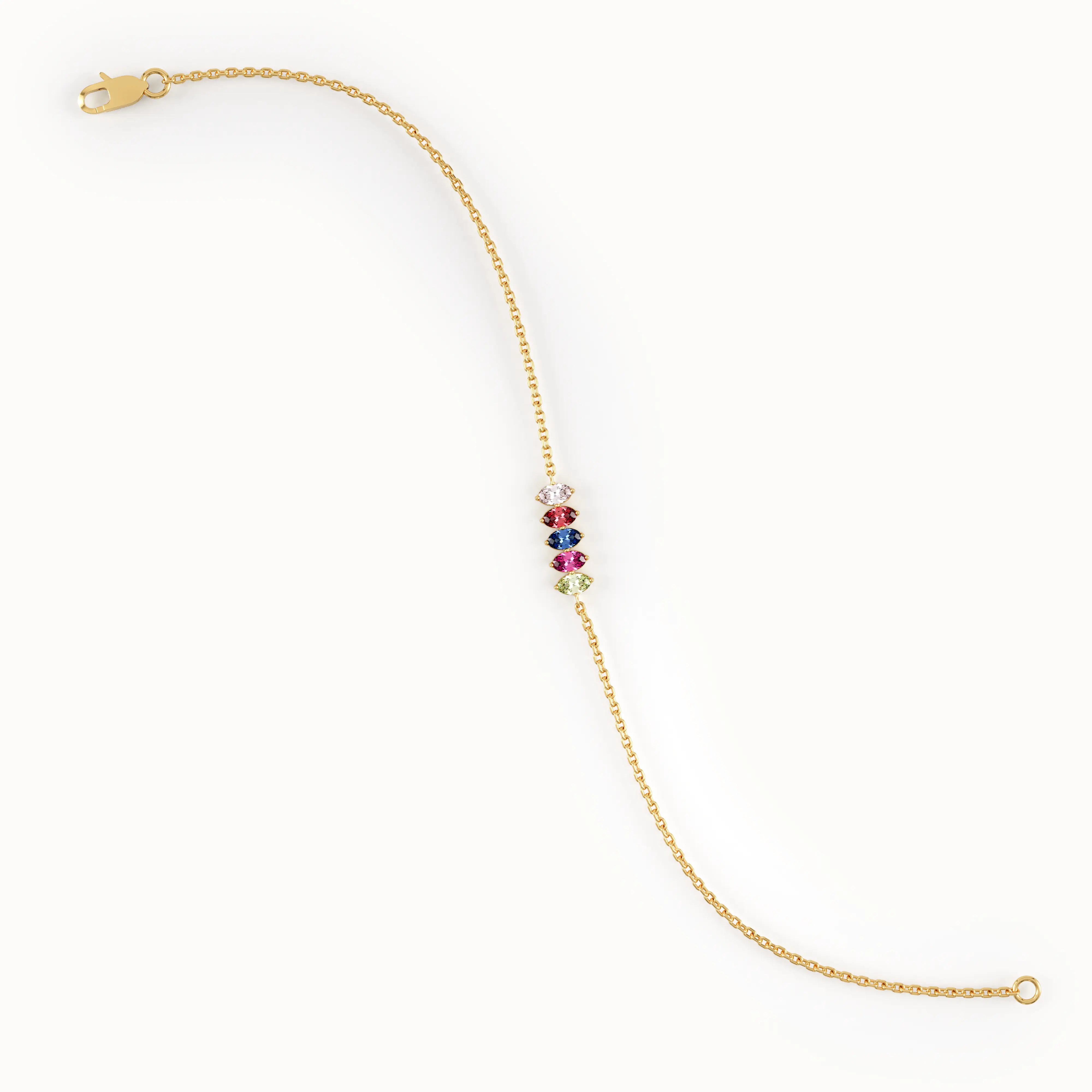 Oval Family Birthstone Bracelet - BRENNMORE 