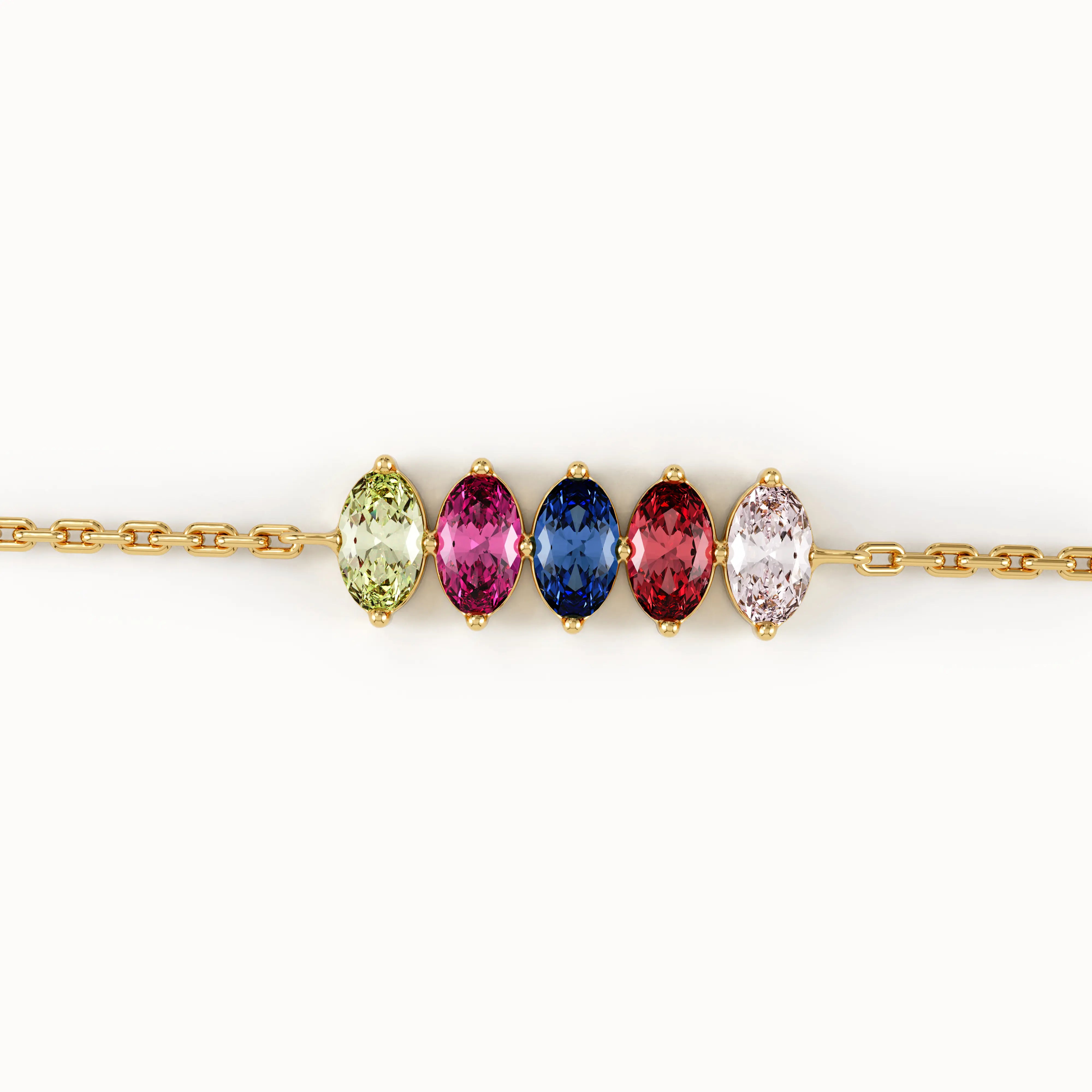 Oval Family Birthstone Bracelet - BRENNMORE 