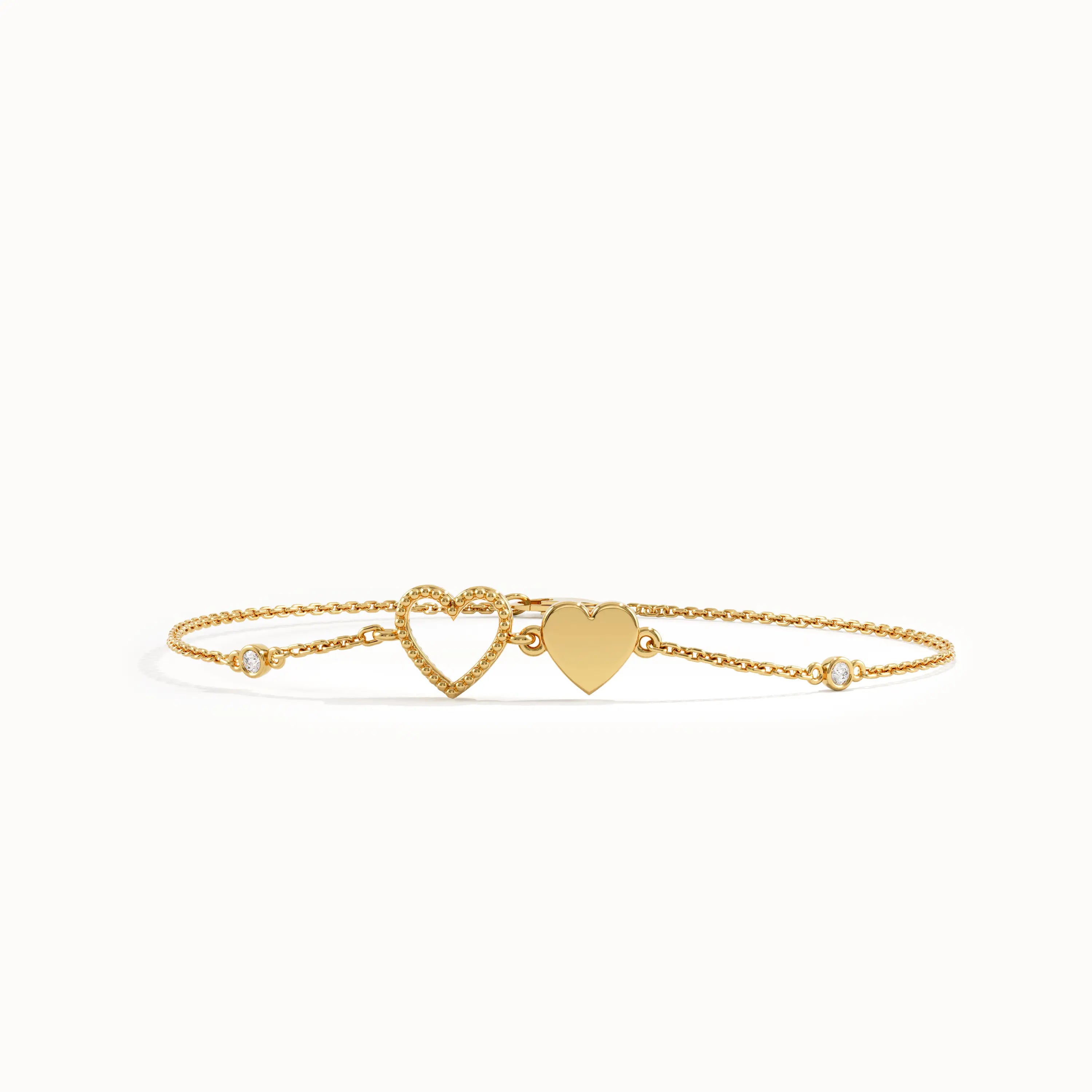 Heart Charm Bracelet for Women - BRENNMORE 