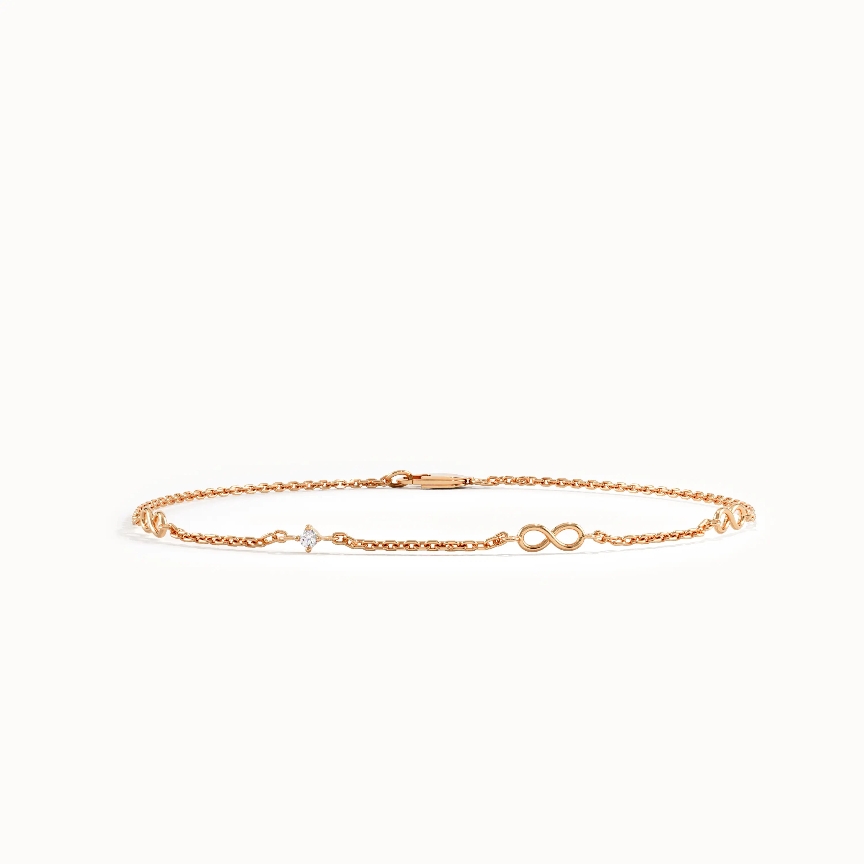 Infinity Symbol Gold Bracelet for Women - BRENNMORE 