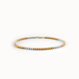 14k Gold Mixed Color Beaded Bracelet - BRENNMORE