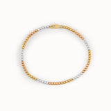 14k Gold Mixed Color Beaded Bracelet - BRENNMORE