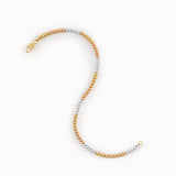 14k Gold Mixed Color Beaded Bracelet - BRENNMORE