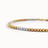 14k Gold Mixed Color Beaded Bracelet - BRENNMORE