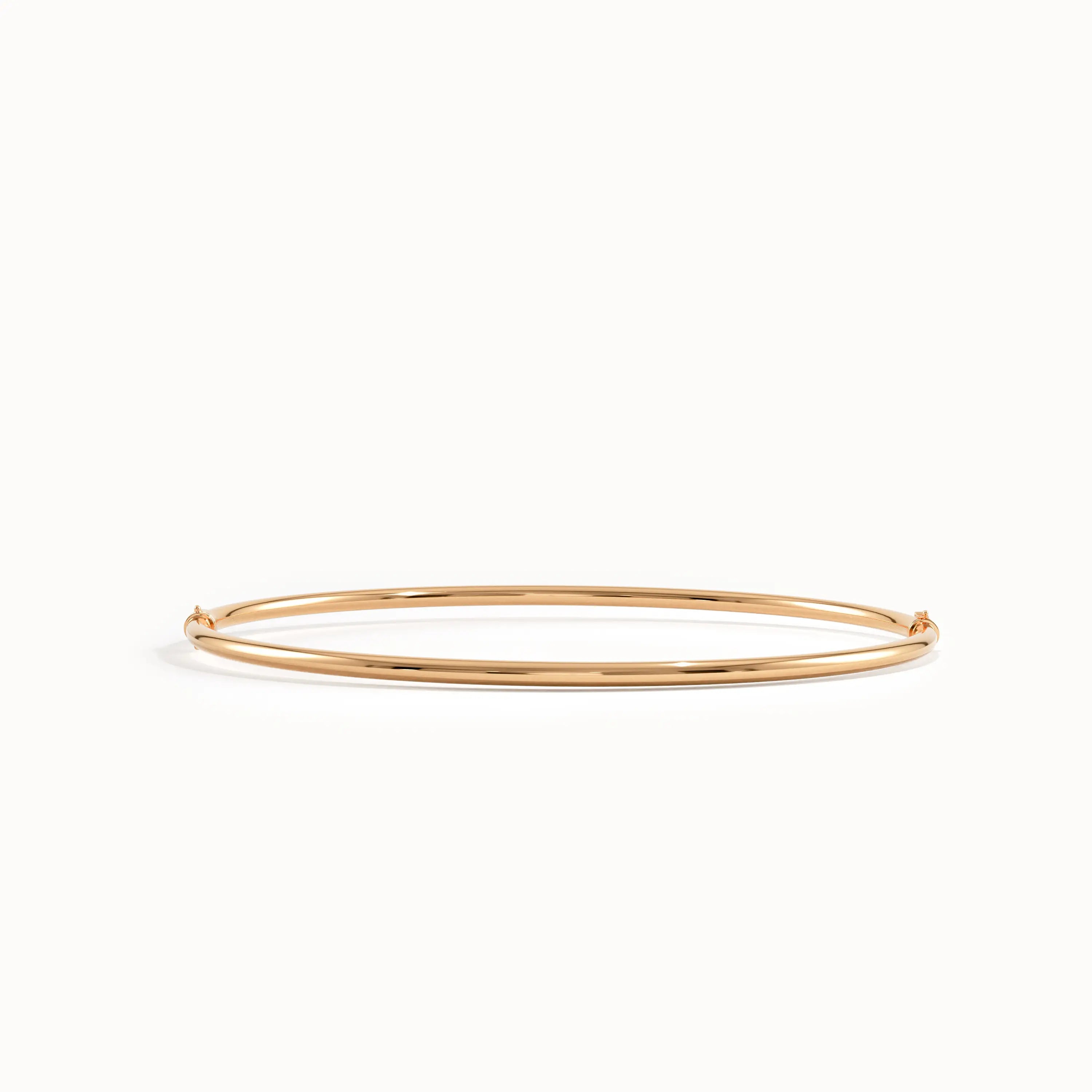 14k Gold Bangle Bracelet for Women - BRENNMORE 