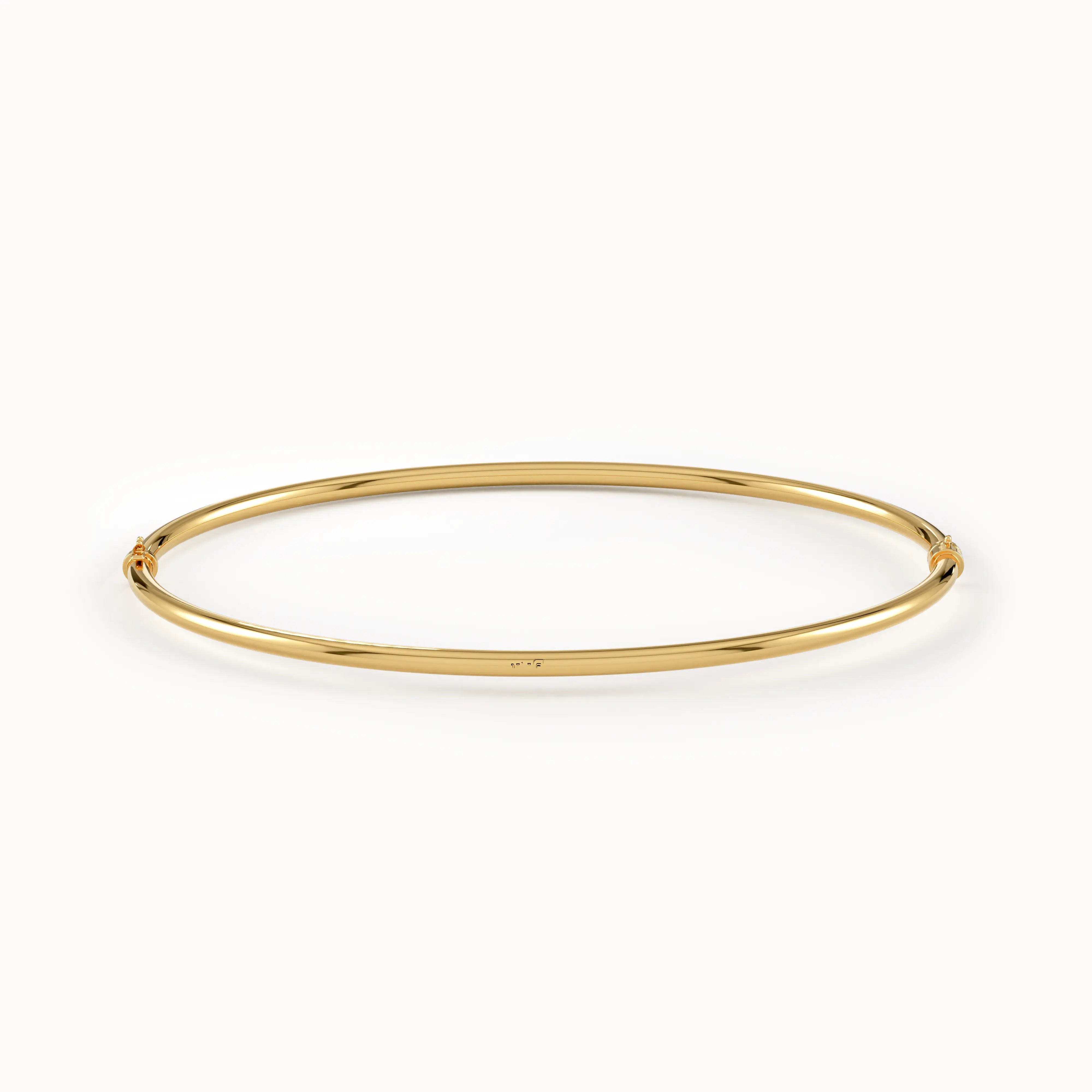 14k Gold Bangle Bracelet for Women - BRENNMORE