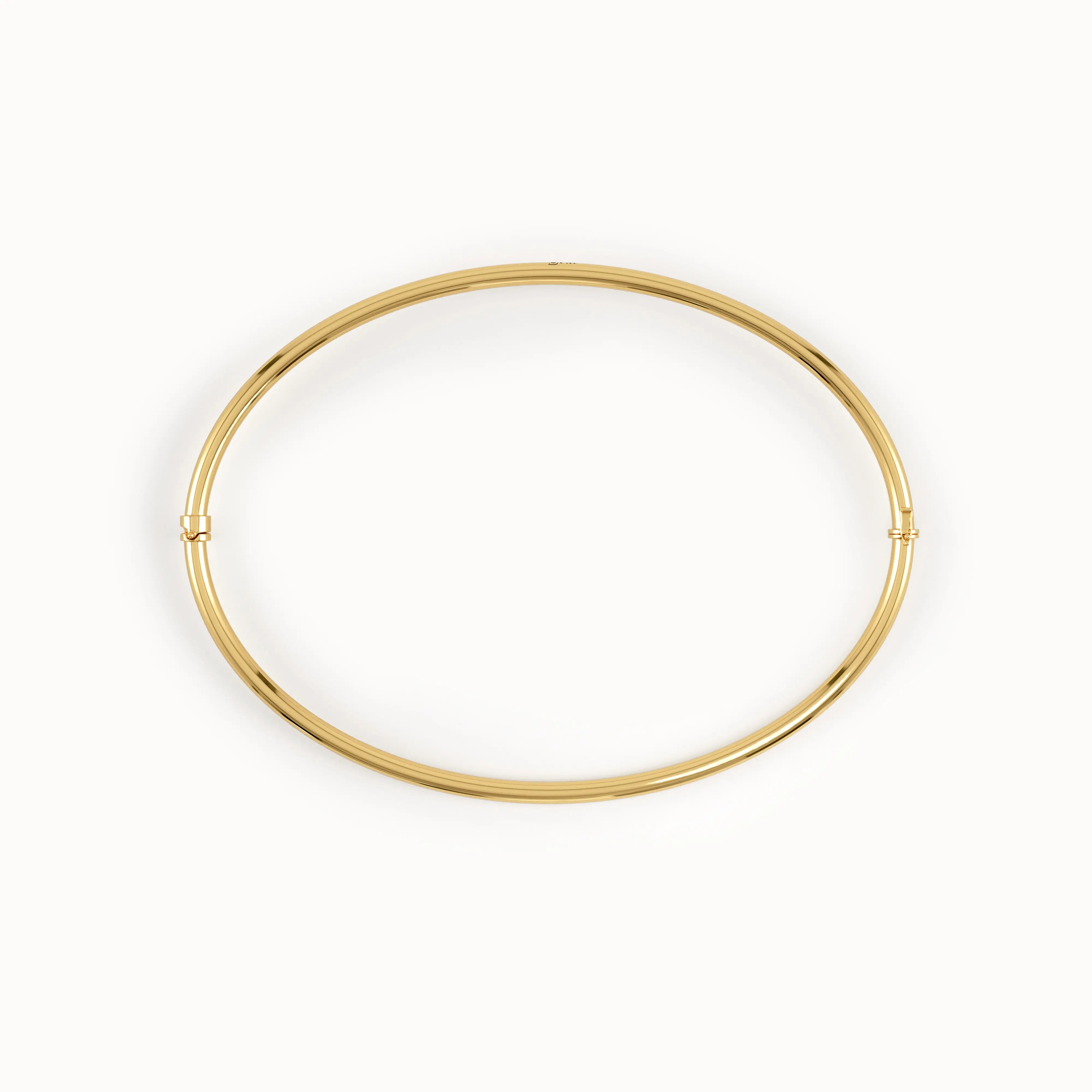 14k Gold Bangle Bracelet for Women - BRENNMORE