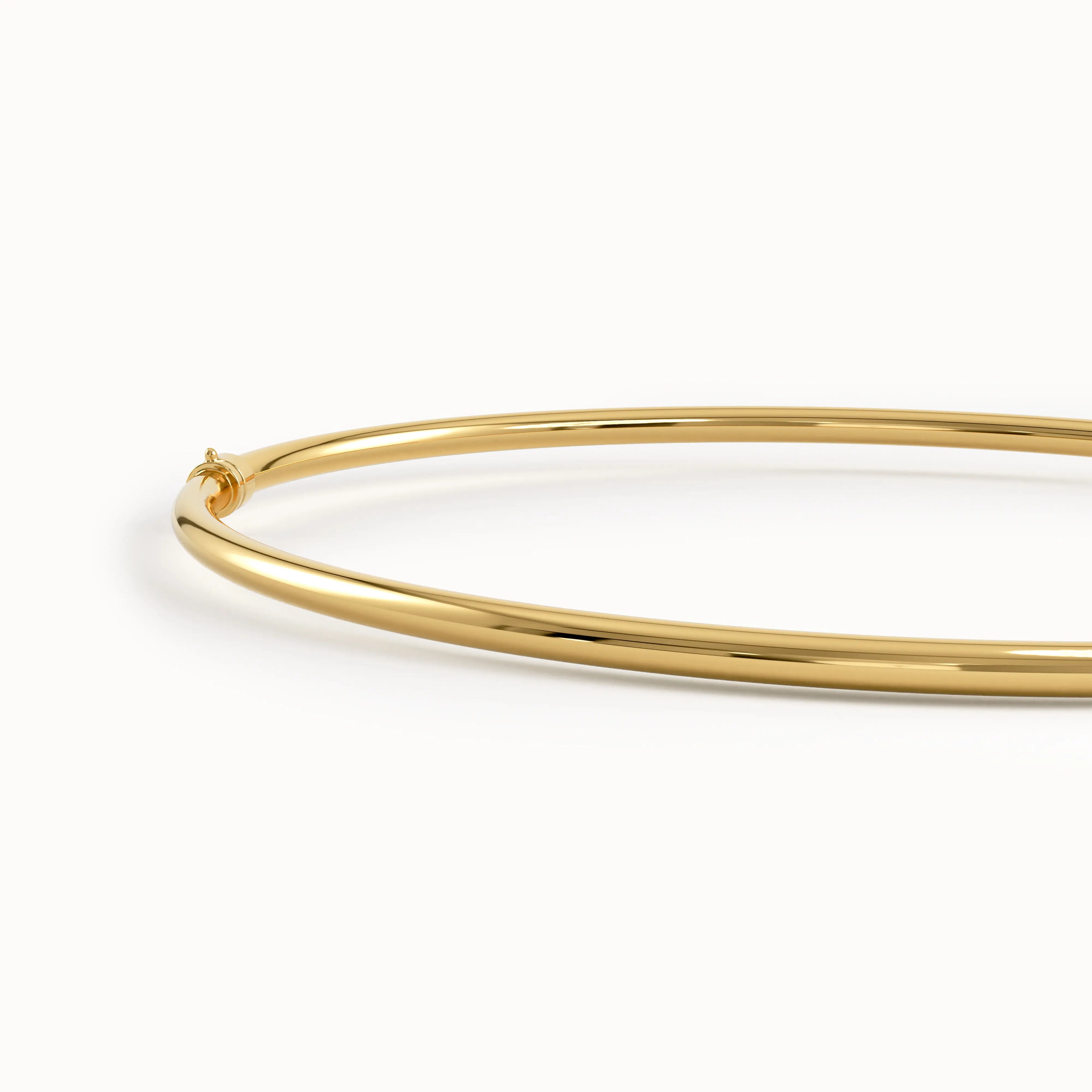 14k Gold Bangle Bracelet for Women - BRENNMORE