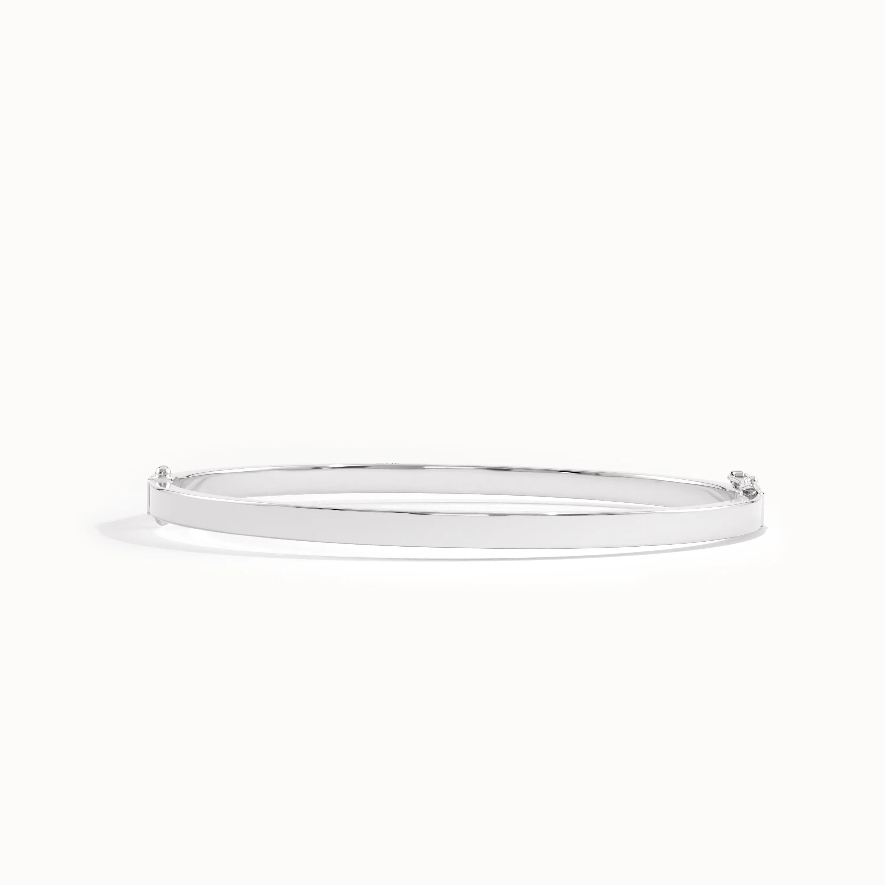 14k Gold Square Bangle Bracelet - BRENNMORE 