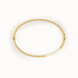 14k Gold Square Bangle Bracelet - BRENNMORE