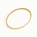 14k Gold Square Bangle Bracelet - BRENNMORE 