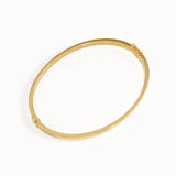 14k Gold Square Bangle Bracelet - BRENNMORE 