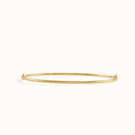 Textured Gold Bangle Bracelet for Women - BRENNMORE 