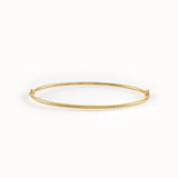 Textured Gold Bangle Bracelet - BRENNMORE