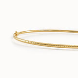 Textured Gold Bangle Bracelet - BRENNMORE