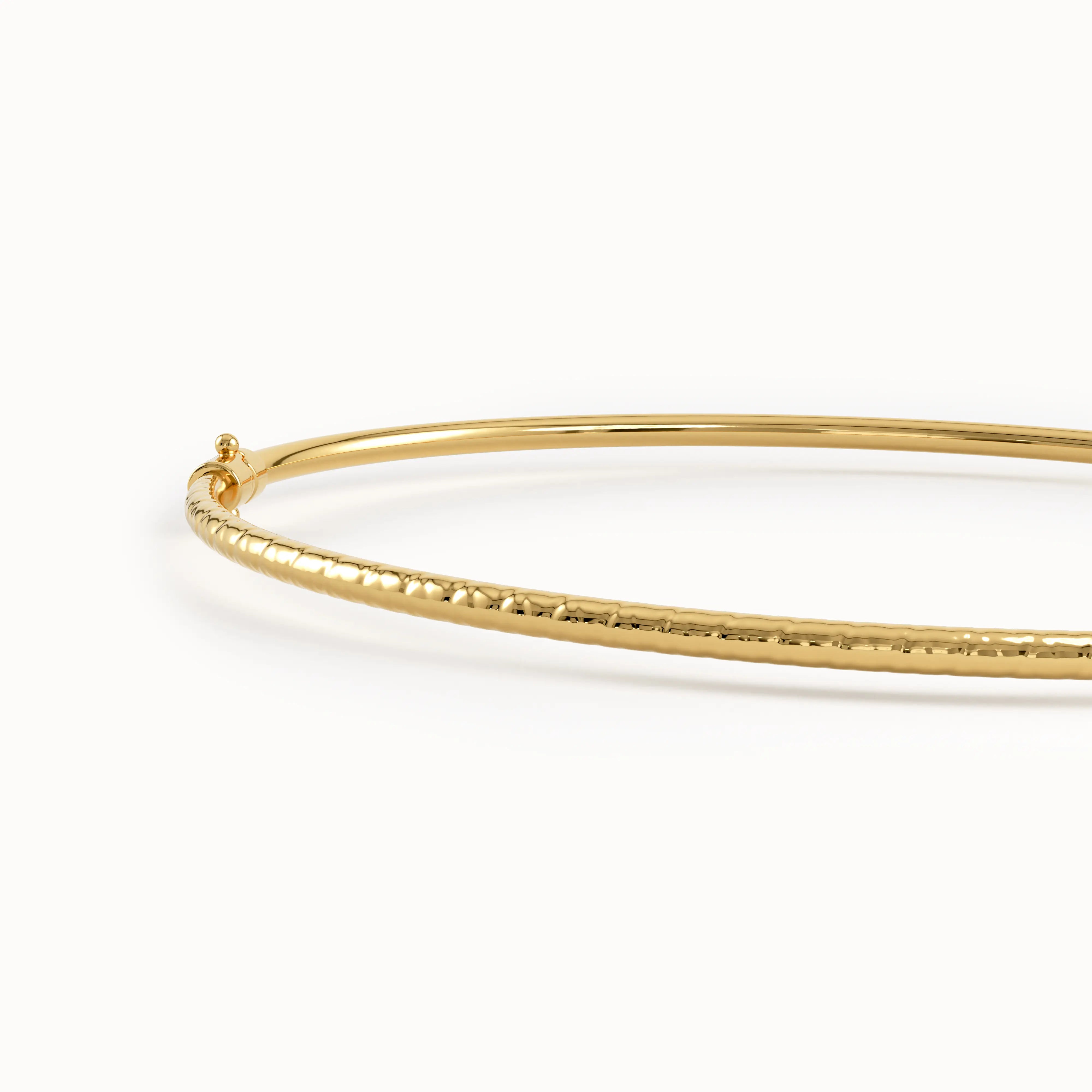 Textured Gold Bangle Bracelet - BRENNMORE