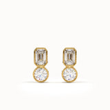 Bezel Toi et Moi Stud Earrings My Store