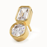 Bezel Toi et Moi Stud Earrings My Store