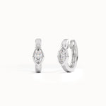 Marquise Bezel Hoop Earrings - BRENNMORE 