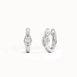 Marquise Bezel Hoop Earrings - BRENNMORE 