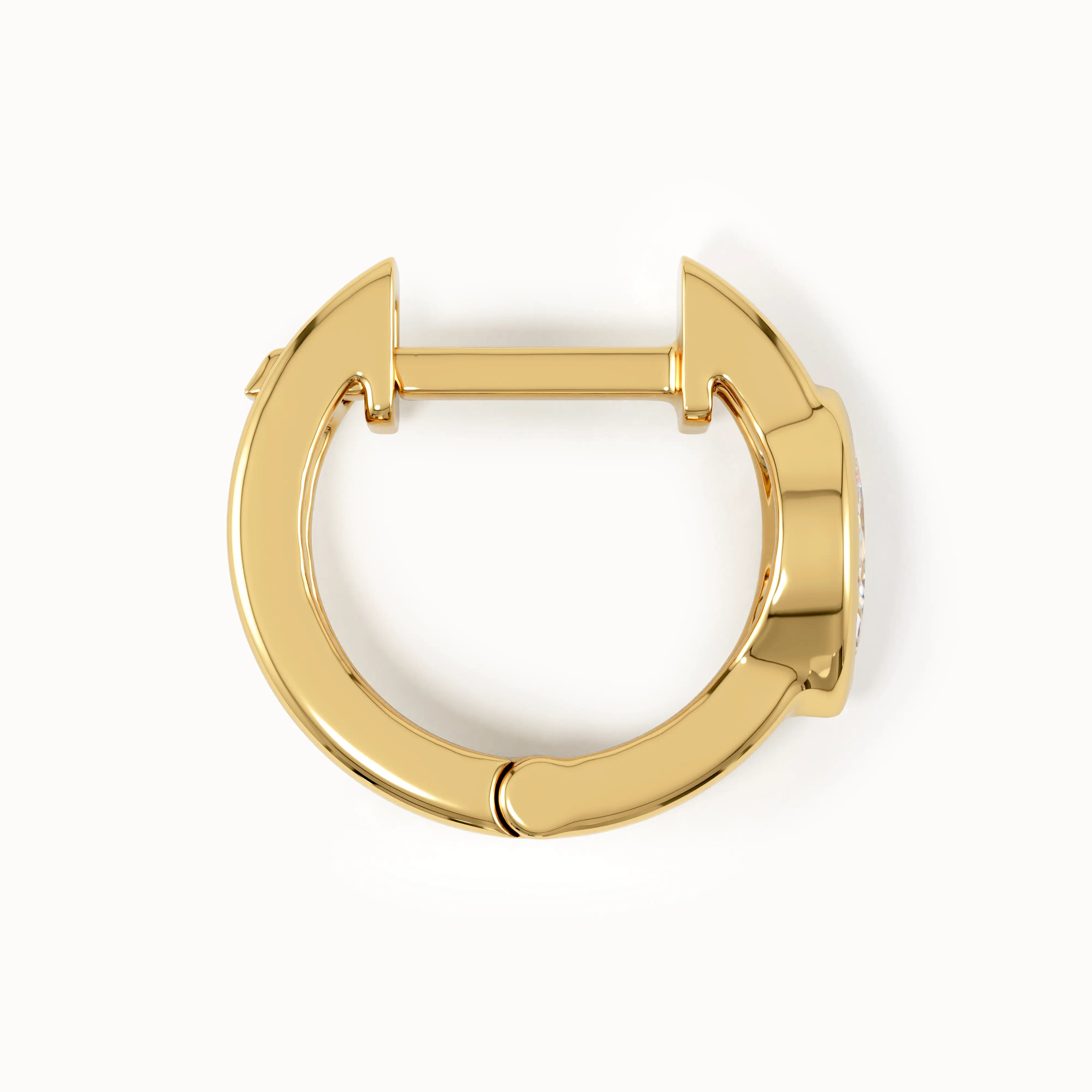 Marquise Bezel Hoop Earrings My Store