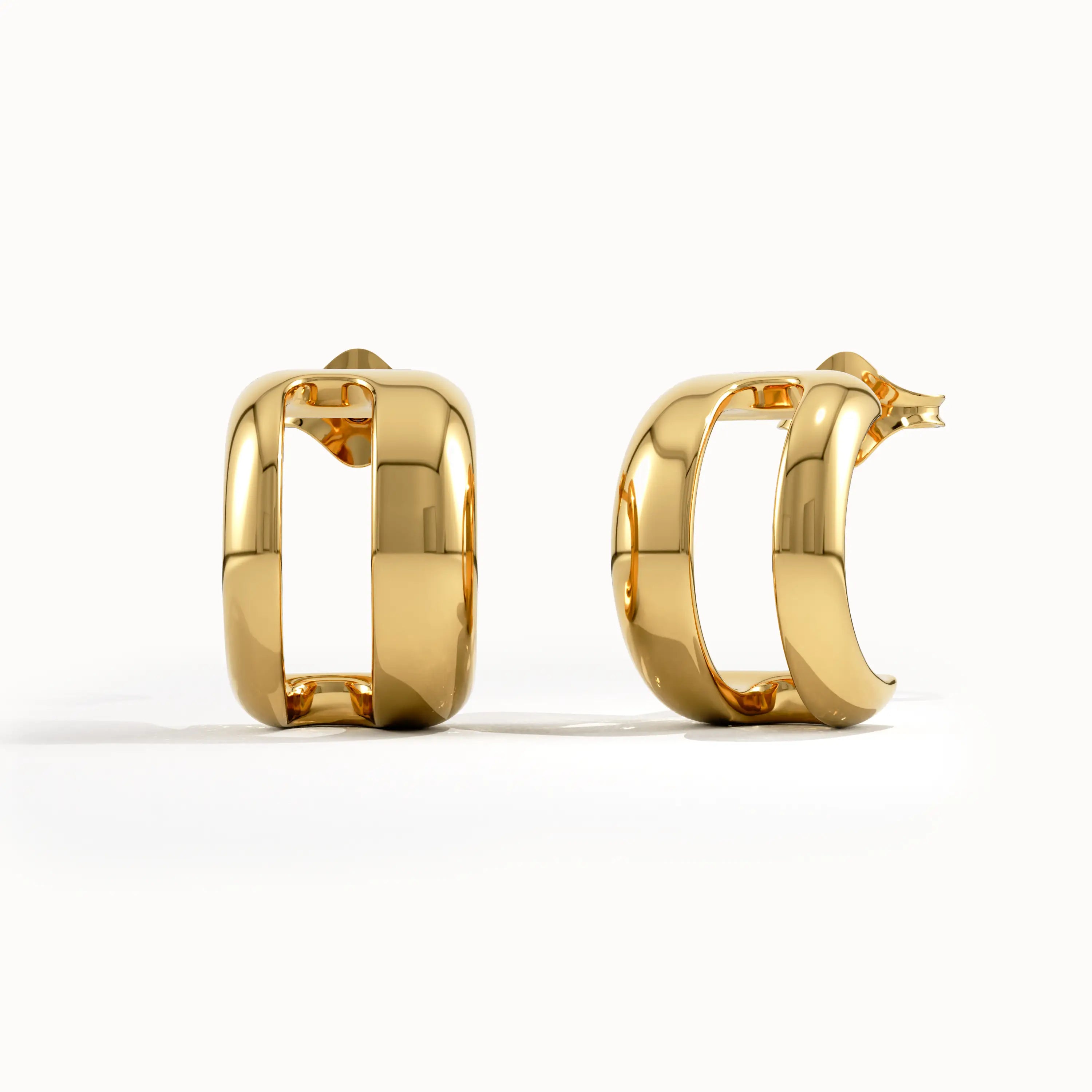 Unique Band Half Hoop Earrings - BRENNMORE 