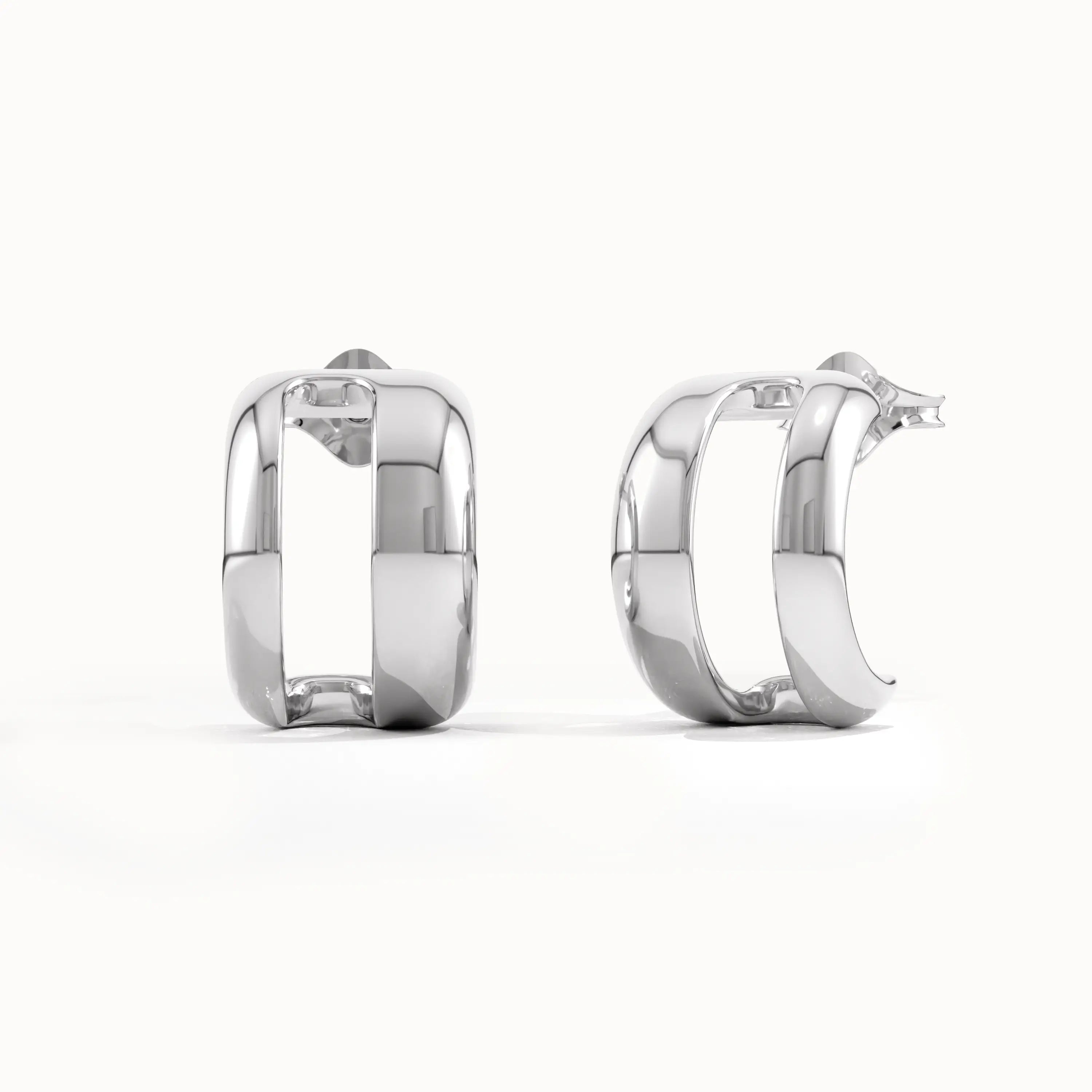 Unique Band Half Hoop Earrings - BRENNMORE 