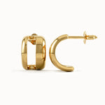 Unique Band Half Hoop Earrings - BRENNMORE 