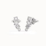 Mixed Cut Stud Earrings - BRENNMORE 