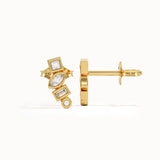 Mixed Cut Stud Earrings - BRENNMORE 